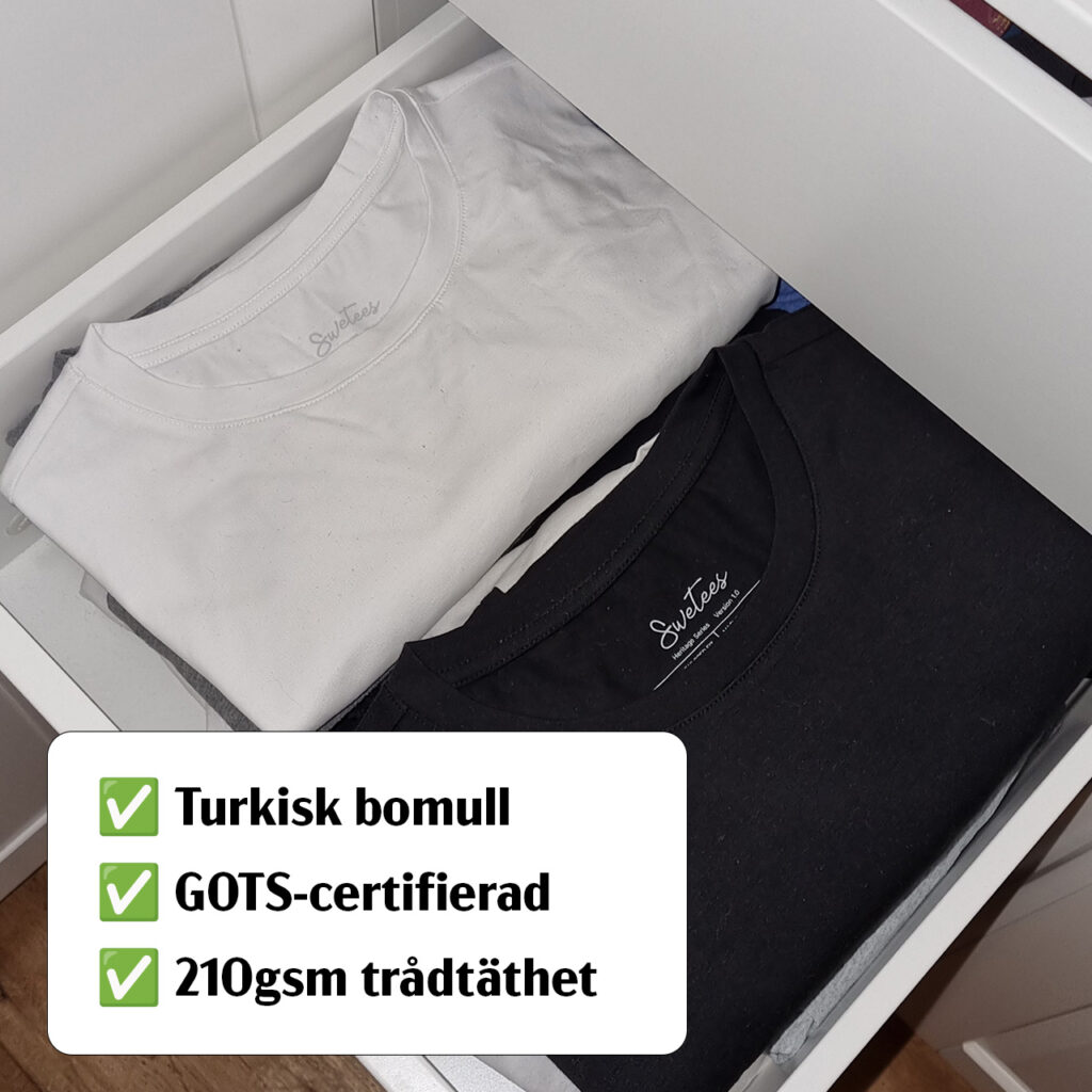 Turkisk bomull, gots certifierad, 210gsm trådtäthet