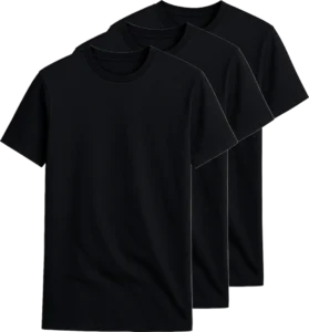 Ett 3-pack T-shirts i färgen Svart. T-shirten är från Swetees av modellen Heritage Tee.