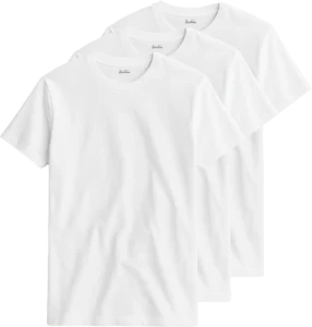 Ett 3-pack T-shirts i färgen vit. T-shirten är från Swetees av modellen Heritage Tee.